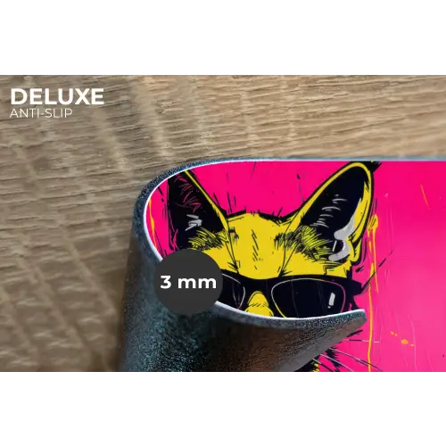 Kat - Art - Zonnebril - Roze Placemat vinyl groot -closeup