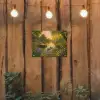 Eenden - Vijver - Bloemen tuinposter los doek klein -sfeer1