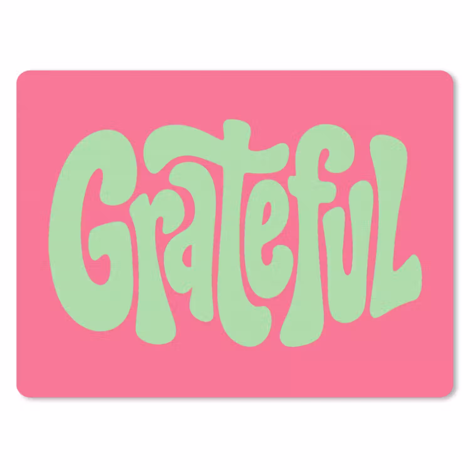 Muismat - Grateful - Groen - Grafisch - Vloeiend