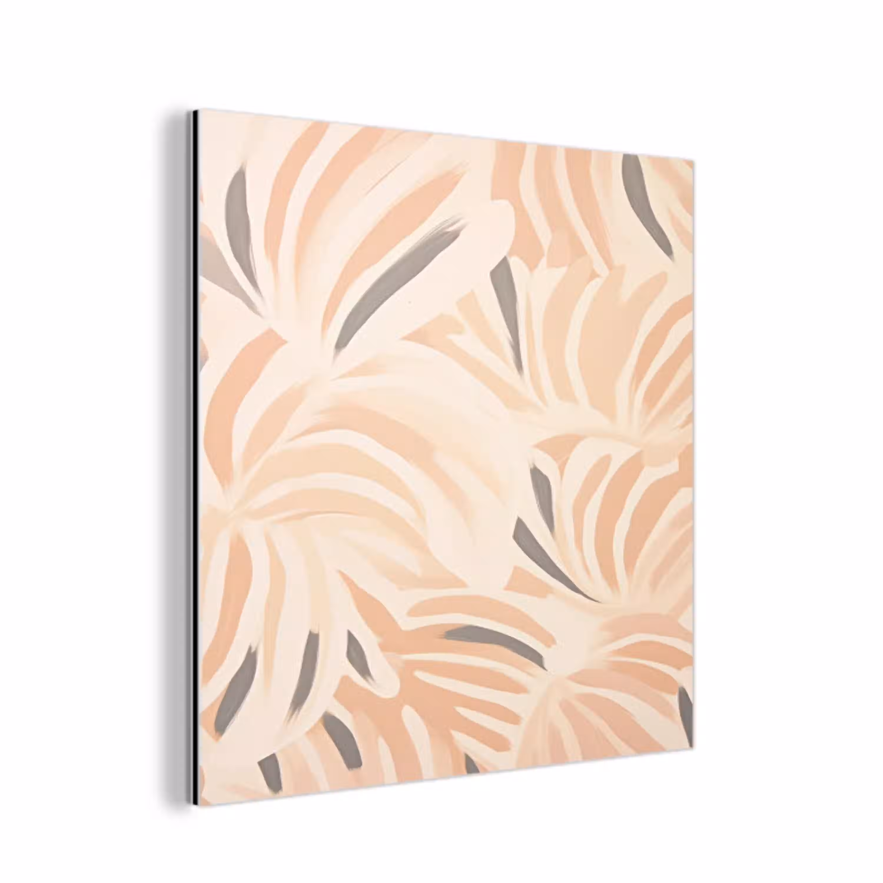 Pastel - Kunst - Abstract aluminium wit klein -3d