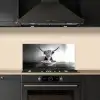 Schotse Hooglander - Spaghetti - Dieren - Zwart wit keuken achterwand spatscherm klein -sfeer1