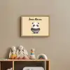 Panda - Beige - Minimalistisch Light Box met batterij (Wandlamp kind) middel -sfeer2_kind