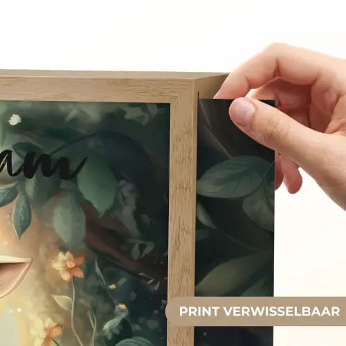 Giraffe - Jungle - Bloemen Light Box met batterij (Wandlamp kind) middel -USP_websiteprintNL