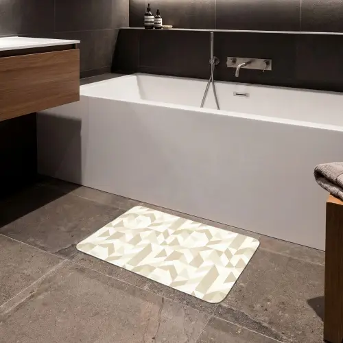 Modern - Abstract - Beige Badmat klein 997 -sfeer3