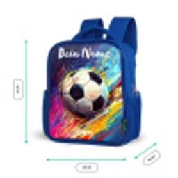 Neon - Voetbal - Kleurrijk Kinderrugzak - Blauw middel -productfoto_formaten