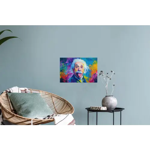 Oude man - Expressief - Kleurrijk Muursticker klein -plant