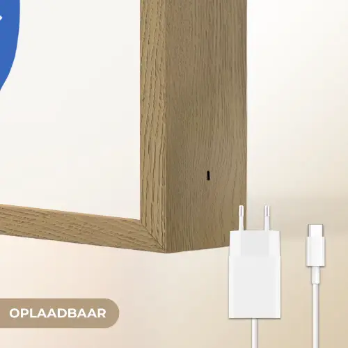 Handen - Twee - Ogen - Blauw Light Box met batterij (Wandlamp) middel -USP_websiteoplaadbaarNL