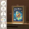 Raket - Ruimte - Planeten - Kinderen - Jongen Light Box met kabel (Kinderlampje) klein -USP_NL