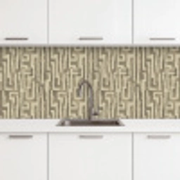 Abstract - Geometrisch - Groen keuken achterwand 2 middel 871 -3d