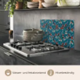 Golven - Retro - Blauw - Patroon keuken achterwand spatscherm klein 900 -usp_DE