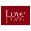 Love - Spiegeling - Rood Placemat vinyl groot -zzsfeer1_Kitchenyeah-website