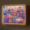 Kleurrijk paradijs - Levendig - Islamitisch Light Box met batterij (Wandlamp) middel -z3d_website
