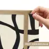 Abstract - Lijnen - Modern - Beige Light Box met batterij (Wandlamp) middel -USP_websiteprintNL