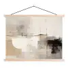 Abstract - Kunst - Grijs textielposter latten blank klein -3d