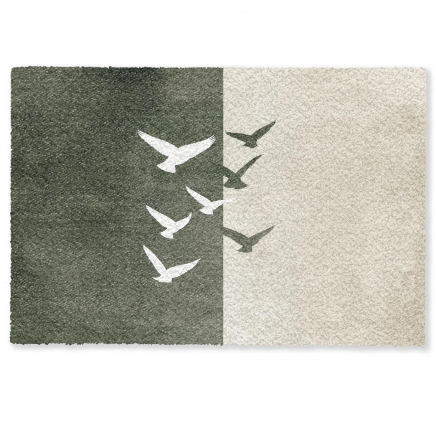 Japandi - Vogel - Groen Deurmat klein -zkaufland3d