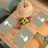Eend - Konijnoren - Grijs Placemat vinyl groot -zzsfeer5_Kitchenyeah-website