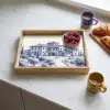 Rustiek - Landgoed - Blauw Dienblad Rechthoek middel -sfeer2