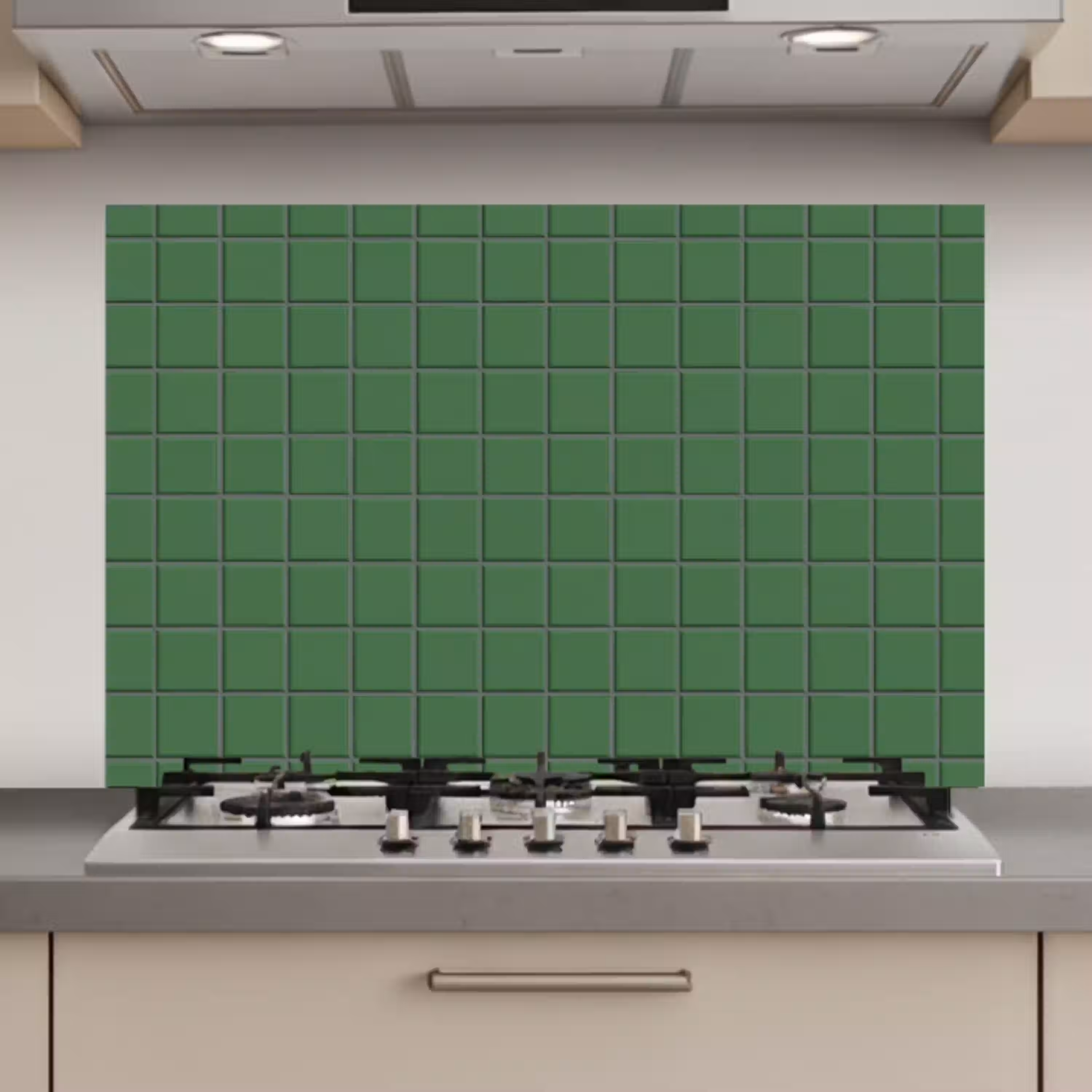 Patroon - Tegels - Groen keuken achterwand spatscherm klein 900 -3d_website