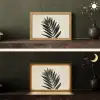 Palmblad - Donkere bladen - Subtiel Light Box met kabel (Tafellamp) klein -sfeer3