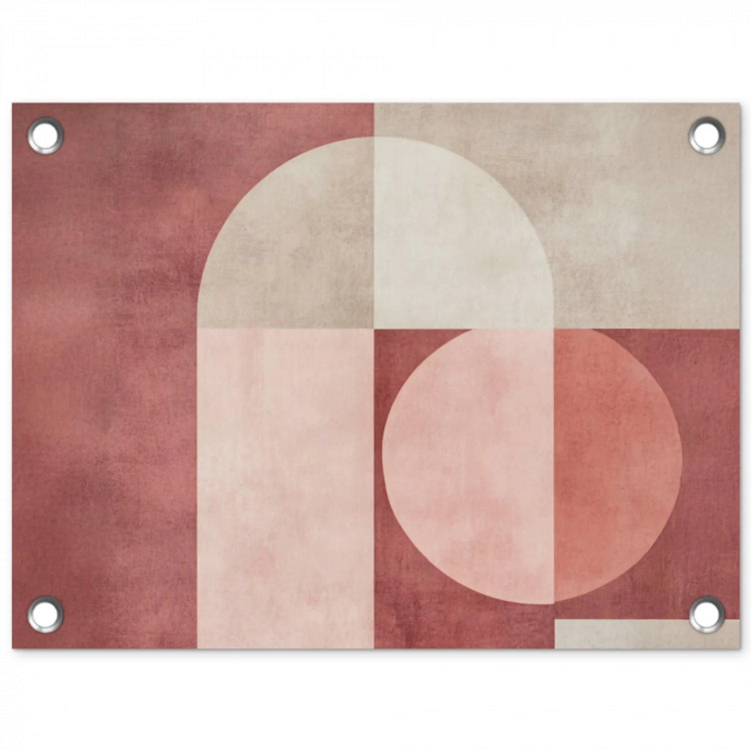 Figuren - Abstract - Roze tuinposter los doek klein -3d