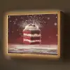 Rode - Velvet - Taart - Eten Light Box met batterij (Wandlamp) middel -z3d_website