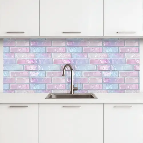 Roze - Parel - Glans - Muur keuken achterwand 2 middel 871 -3d