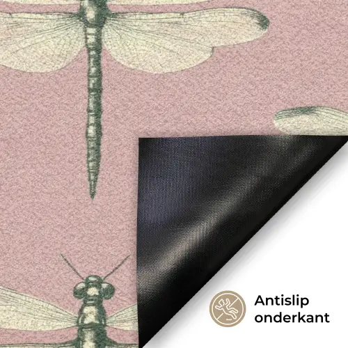 Lillibellen - Patroon - Roze Deurmat klein 898 -antislip_NL