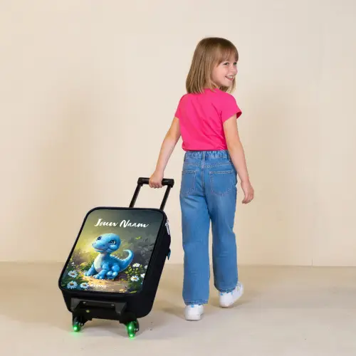 Branco Brontosaurus Kinderkoffer - Zwart klein -sfeer1