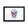 Schedel - Grafisch - Roze - Verdeeld fotolijst zwart zonder passe partout klein -3d
