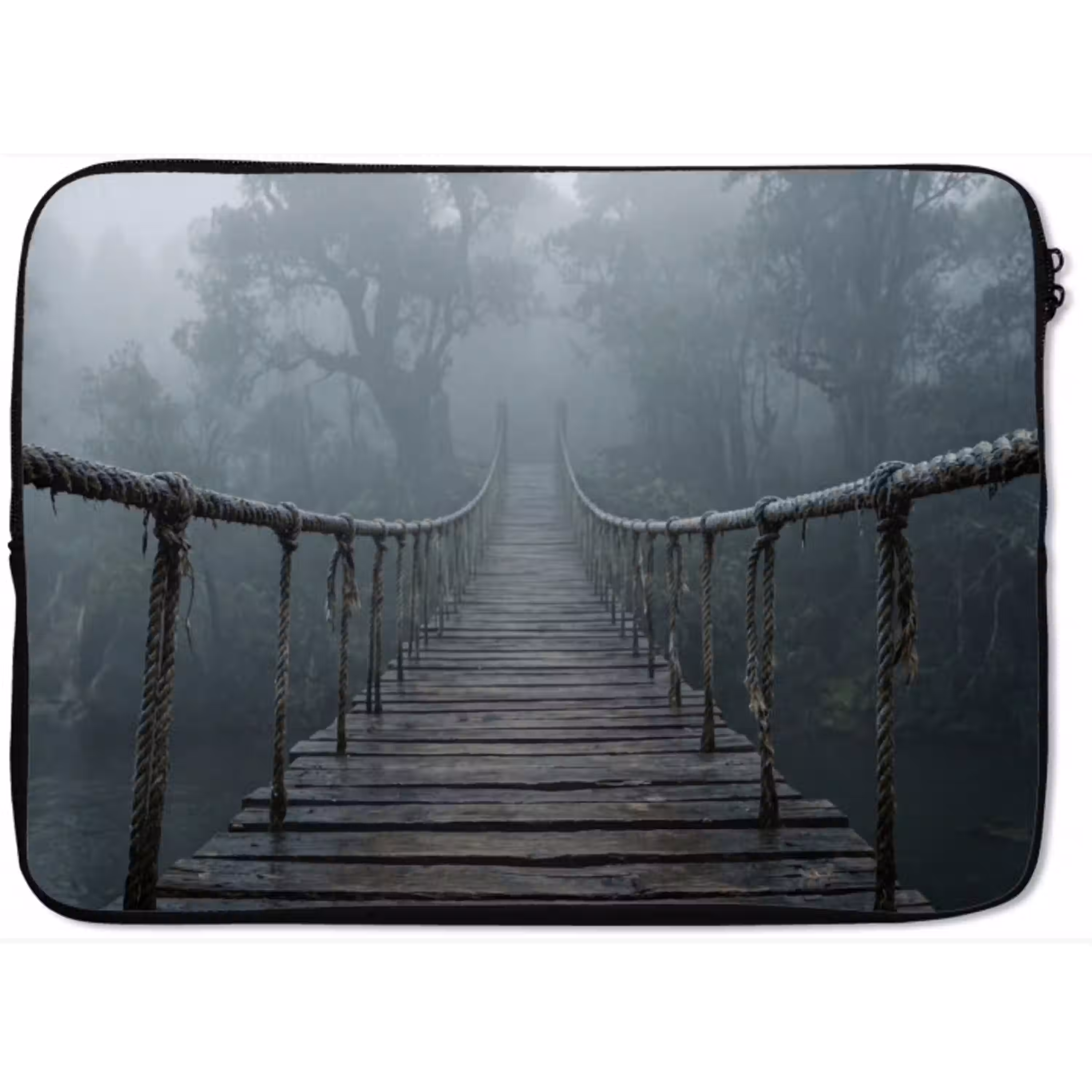 Brug - Jungle - Mist - Natuur laptophoes neopreen klein -zkaufland3dotto