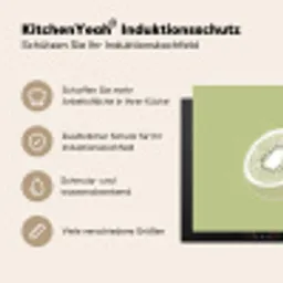 Kiwi - Lijntekening - Minimalistisch - Groen Inductie beschermer vinyl 3mm middel -tsfeer2_DE