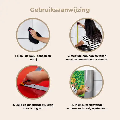 Bladeren - Bloemen - Boho - Hippie - Patronen keuken achterwand 2 middel 871 -gebruiksaanwijzing_NL