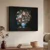 Bloemen - Art - Pastel - Quotes Textielframe - compleet frame klein -sfeer3