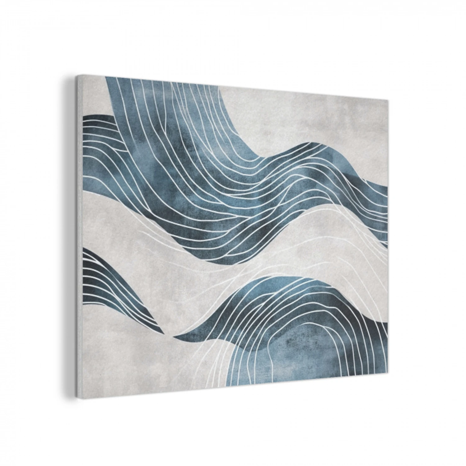 Lijnen - Golven - Abstract - Blauw PET vilt klein -3d