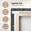Terrazzo -  Patroon - Zwart - Wit canvas 2cm xxl 828 -sfeer2