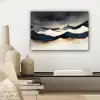 Bergen - Donkerblauw - Landschap canvas 2cm klein -sfeer6