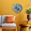 Zeesterren - Zand - Zee - Blauw Wandcirkel Organisch Forex 3mm klein -sfeer4