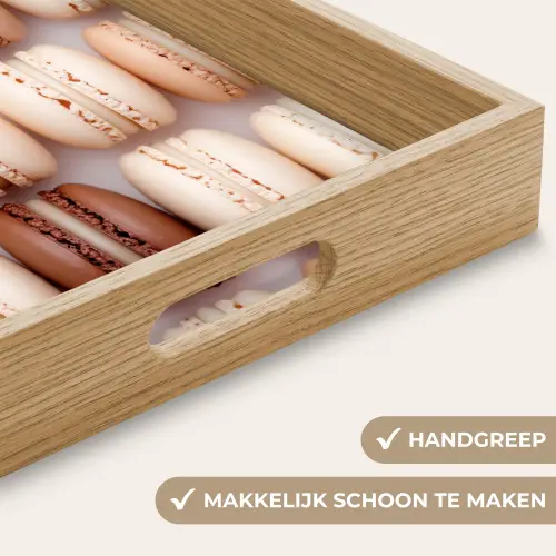 Macarons - Beige - Bruin Dienblad Rechthoek middel -USP_HandgreepNL