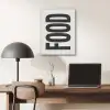 Food - Zwart - Wit - Decoratie PET vilt klein -sfeer5