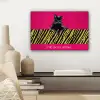 Kat - Baas - Roze - Tijgerprint canvas 2cm klein -sfeer6
