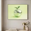 Groen - Disco - Decoratie - Appel Textielframe zwart klein -sfeer2