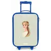 Prinses met tiara op groene stippenachtergrond Kinderkoffer - Blauw klein -zz3dotto