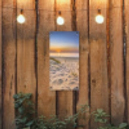 Zonsondergang aan Zee tuinposter los doek klein -sfeer1