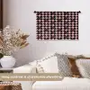 Plaid - Patroon - Zwart - Roze Wandkleed katoen klein 269 -sfeer1