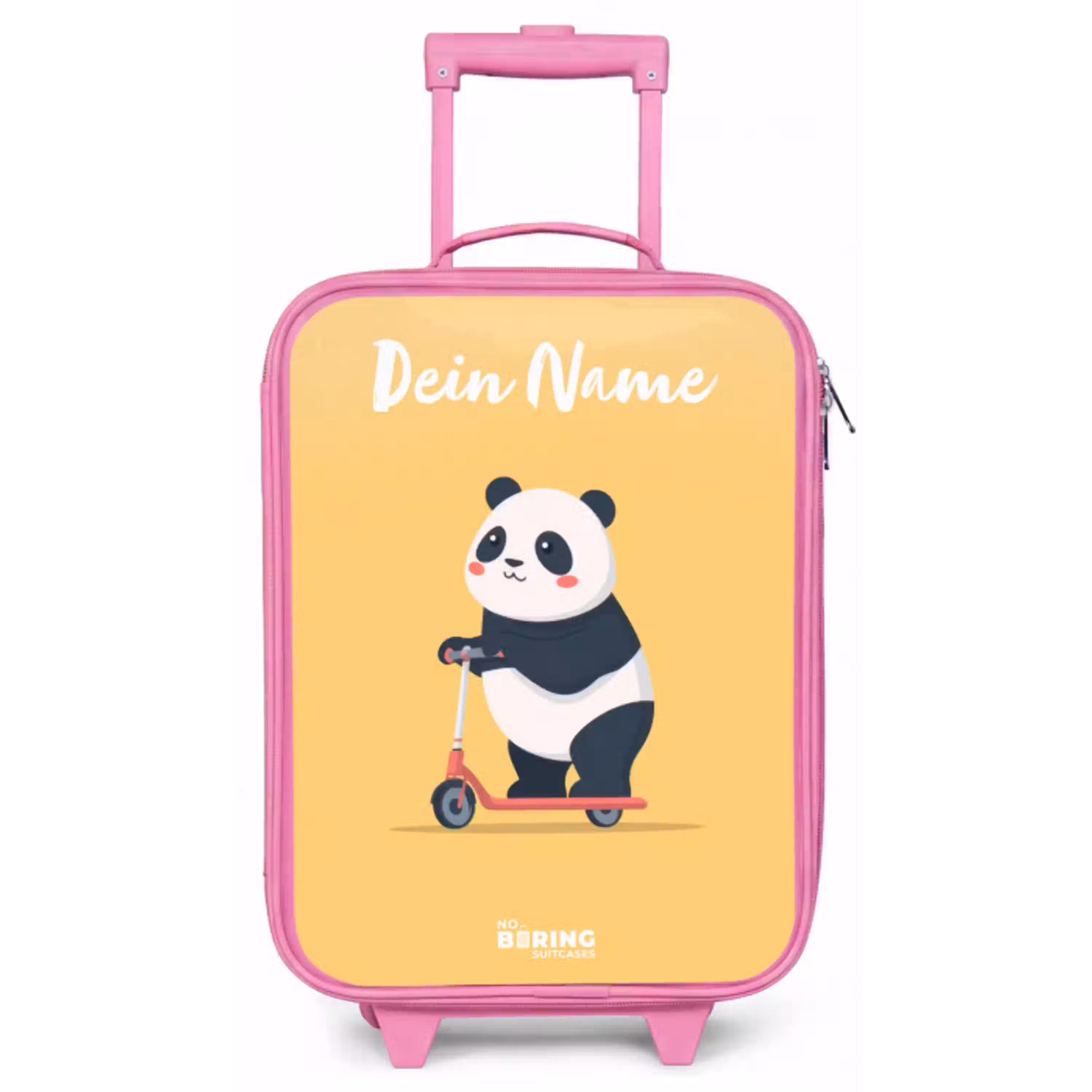 Panda - Step - Geel Kinderkoffer - Roze klein -zz3dotto