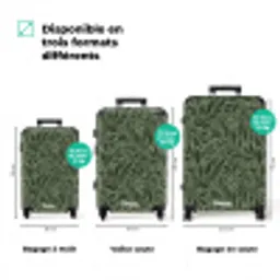 Bladeren - Organisch - Groen NBS - Handbagage koffer - Volwassenen Unisex middel zzzzzzVergelijking_3FR