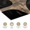 Abstract - Vlakken - Zwart - Rond poster papier klein -closeup_NL