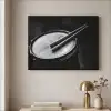 Trommel - Close-up - Drumstokken - Zwart Textielframe zwart klein -sfeer2