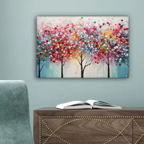 Kunst - Bomen - Natuur - Acryl canvas 2cm klein -sfeer4