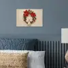 Deurkrans - Strik - Kerst - Rood - Groen poster papier klein -sfeer2
